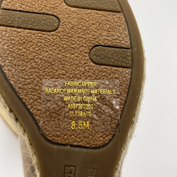 Fergalicious by Fergie Tan High Heel Espadrille Wedges Shoes Size 8.5 - Picture 9 of 11